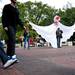 A peace dove makes an appearance on the MIchigan campus during P.E.A.C.E. Day. Daniel Brenner I AnnArbor.com